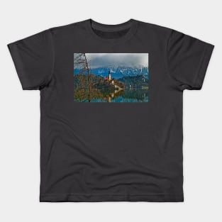 Island. Lake Bled. Slovenia Kids T-Shirt